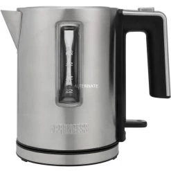 Princess Deluxe 236045, Wasserkocher (edelstahl/schwarz, 1 Liter)