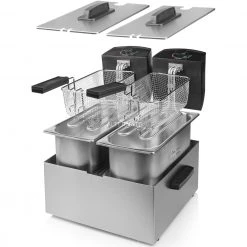 Fritteusen Mit Öl Princess Doppel-Fritteuse 183123 (edelstahl/schwarz) -Kochen & Backen Soldes Princess Doppel Fritteuse 183123 @@9gffdq85 4