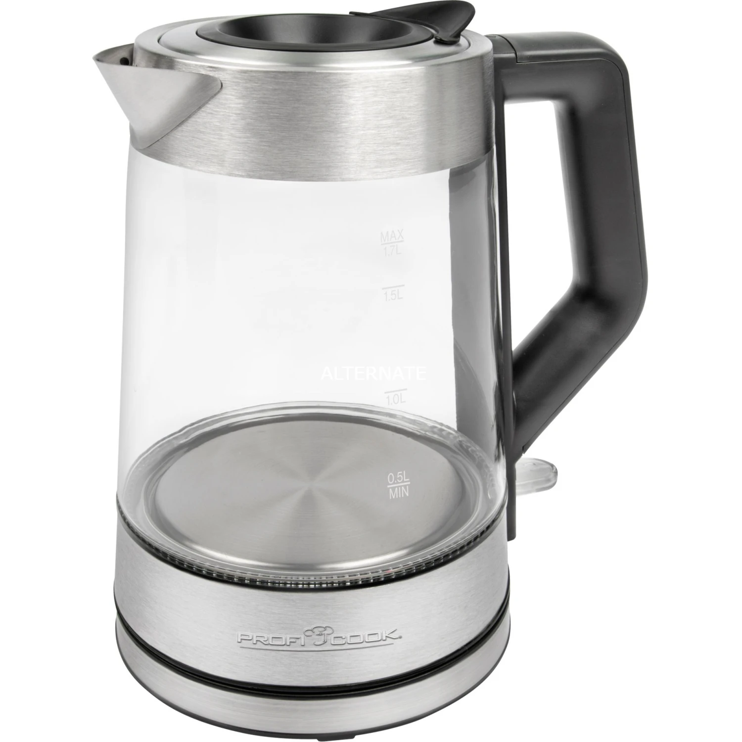 ProfiCook Glas-Wasserkocher PC-WKS 1190 G (inox/schwarz, 1,7 Liter) 3 ProfiCook Glas-Wasserkocher PC-WKS 1190 G (inox/schwarz, 1,7 Liter)