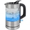 ProfiCook Glas-Wasserkochher PC-WKS 1228 G, Wasserkocher (edelstahl/schwarz, 0,5 Liter)