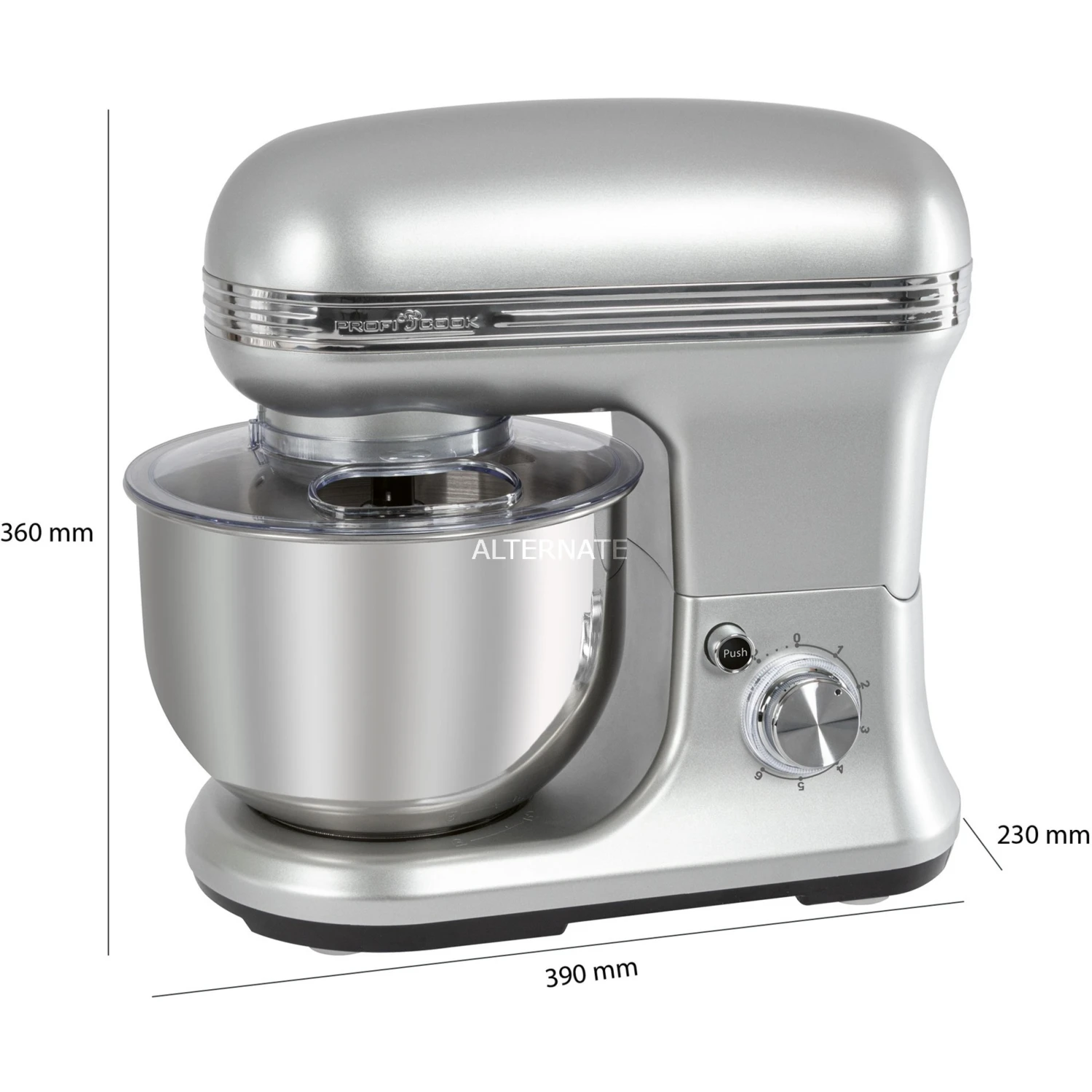 Küchenmaschinen ProfiCook Knetmaschine PC-KM 1222 W, Küchenmaschine (silber, Inkl. Küchenwaage ) 5 Küchenmaschinen ProfiCook Knetmaschine PC-KM 1222 W, Küchenmaschine (silber, Inkl. Küchenwaage ) – Bild 3