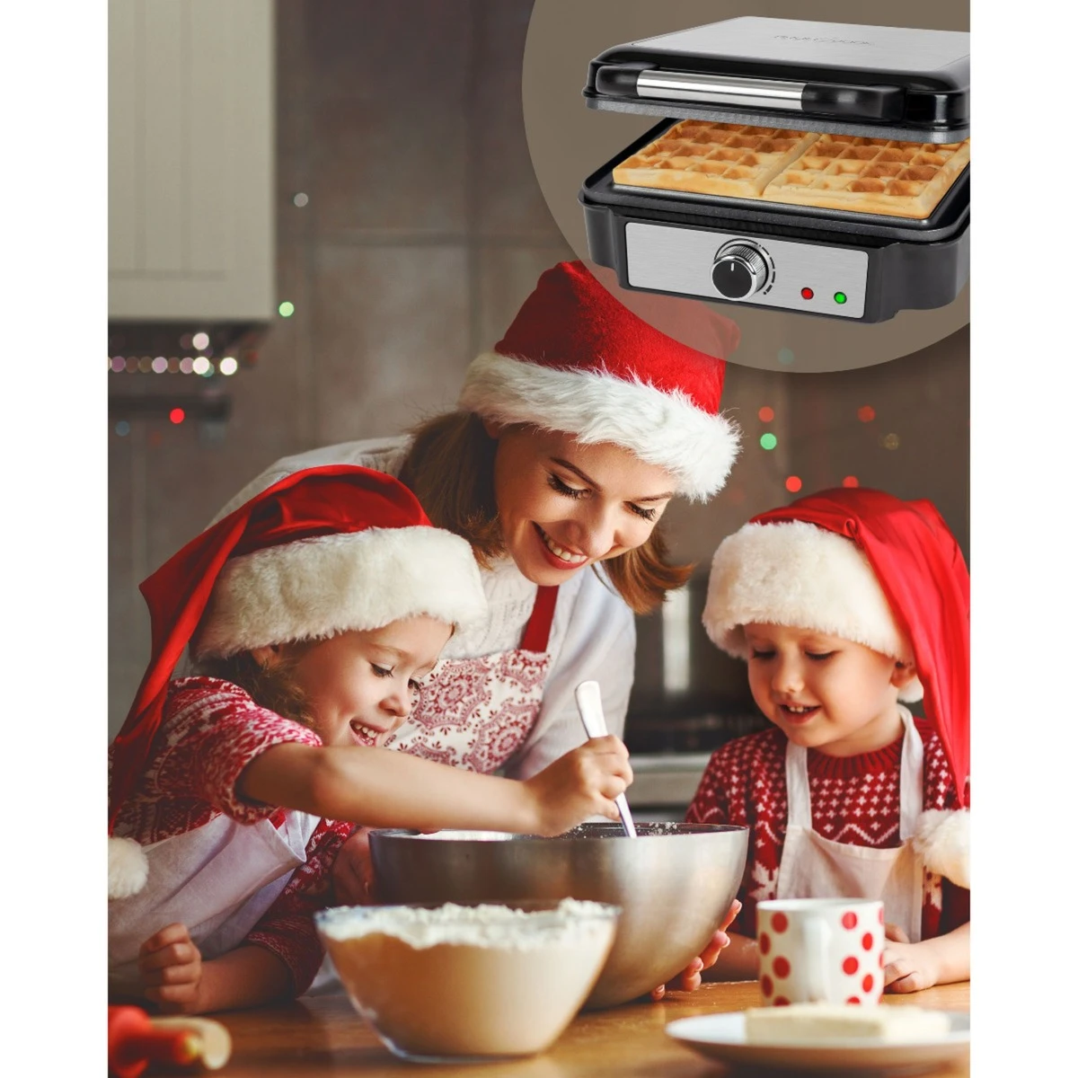 ProfiCook Waffelautomat PC-WA 1241, Waffeleisen (schwarz/edelstahl) 8 ProfiCook Waffelautomat PC-WA 1241, Waffeleisen (schwarz/edelstahl) – Bild 6