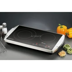 Rommelsbacher Doppelkochplatte CT 3403/TC (edelstahl/schwarz) -Kochen & Backen Soldes Rommelsbacher Doppelkochplatte CT 3403 TC@@9ghceq39 3