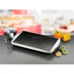 Rommelsbacher Doppelkochplatte CT 3403/TC (edelstahl/schwarz) -Kochen & Backen Soldes Rommelsbacher Doppelkochplatte CT 3403 TC@@9ghceq39 4