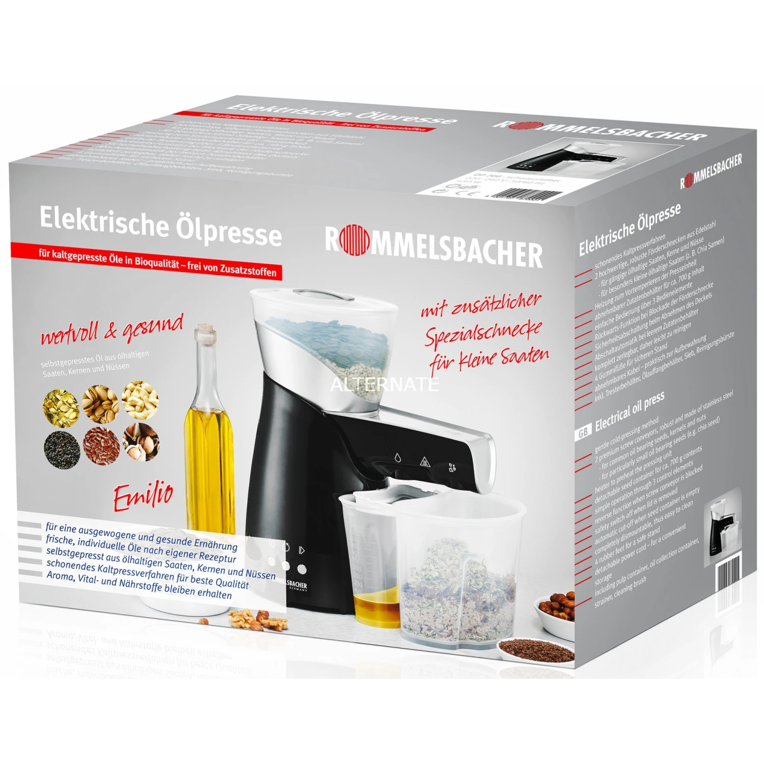 Entsafter Rommelsbacher Ölpresse OP 700 (schwarz/weiß) 3 Entsafter Rommelsbacher Ölpresse OP 700 (schwarz/weiß) – Bild 2