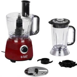 Küchenmaschinen Russell Hobbs Desire Food Processor 24730-56, Küchenmaschine (rot/schwarz)