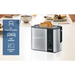 Severin Automatik-Toaster AT 2589 (edelstahl/schwarz) -Kochen & Backen Soldes Severin Automatik Toaster AT 2589@@1340184 5