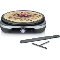 Crepes-Maker Severin CM 2199, Crêpesmaker (schwarz/edelstahl (gebürstet)) -Kochen & Backen Soldes Severin CM 2199 Cr pesmaker@@1740231 4