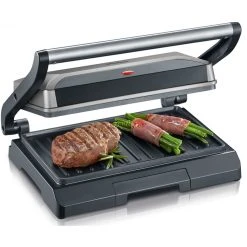 Kontaktgrills Severin Multigrill KG 2394, Elektrogrill (grau/schwarz, 800 Watt) -Kochen & Backen Soldes Severin Multigrill KG 2394 Elektrogrill@@1336716 3