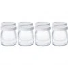 Frischhaltedosen Steba Joghurtgläser, Für Joghurt-Maker JM 3, Glas (transparent/weiß, 8 Stück)