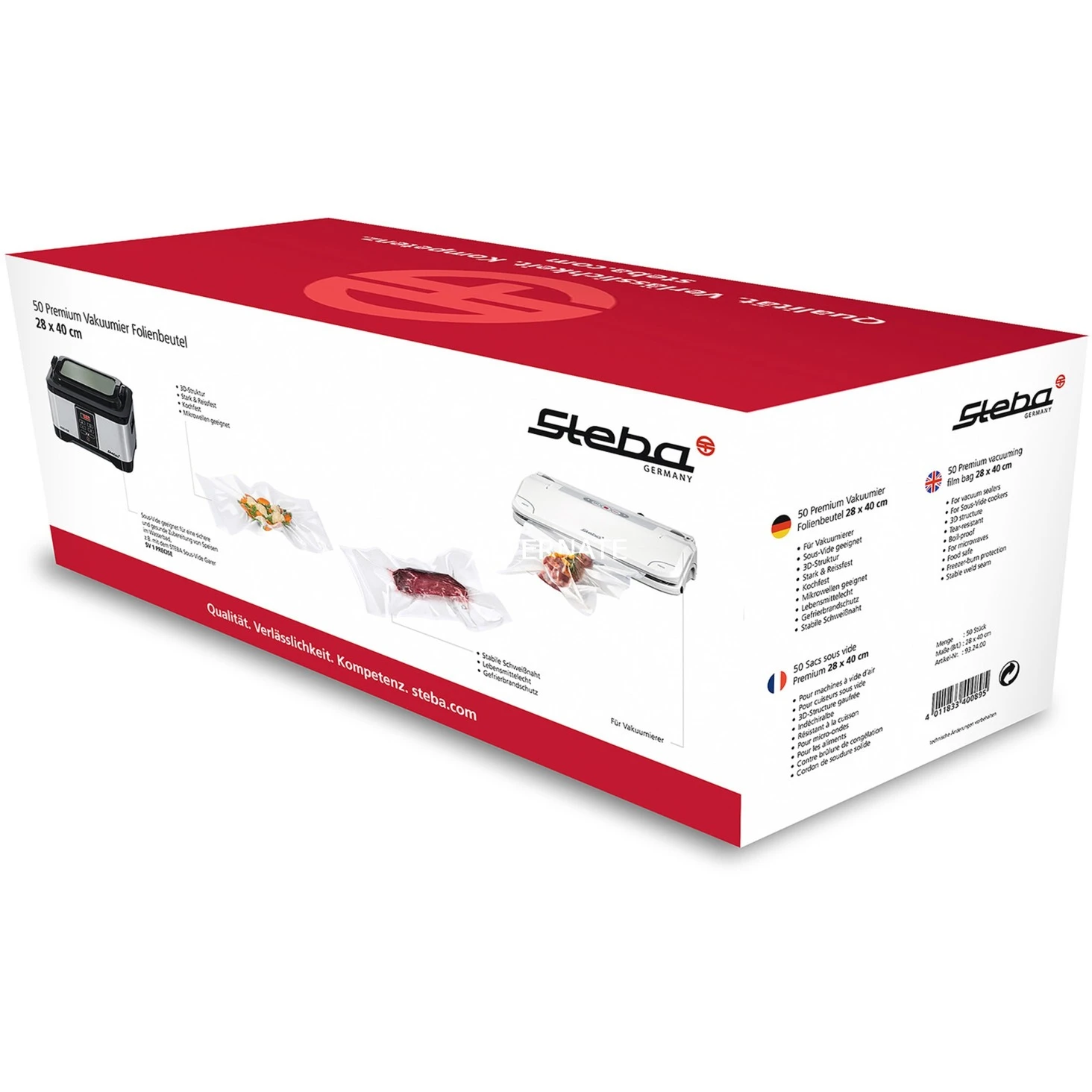 Vakuumierer Steba Vakuumierbeutel 28 X 40cm, Vakuumier-Folien (transparent, 50 Stück) 4 Vakuumierer Steba Vakuumierbeutel 28 X 40cm, Vakuumier-Folien (transparent, 50 Stück) – Bild 2