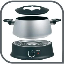Fondues Tefal Fondue EF 3000.10 (schwarz/silber, Retail) -Kochen & Backen Soldes Tefal Fondue EF 3000 10@@9gbldt01 2