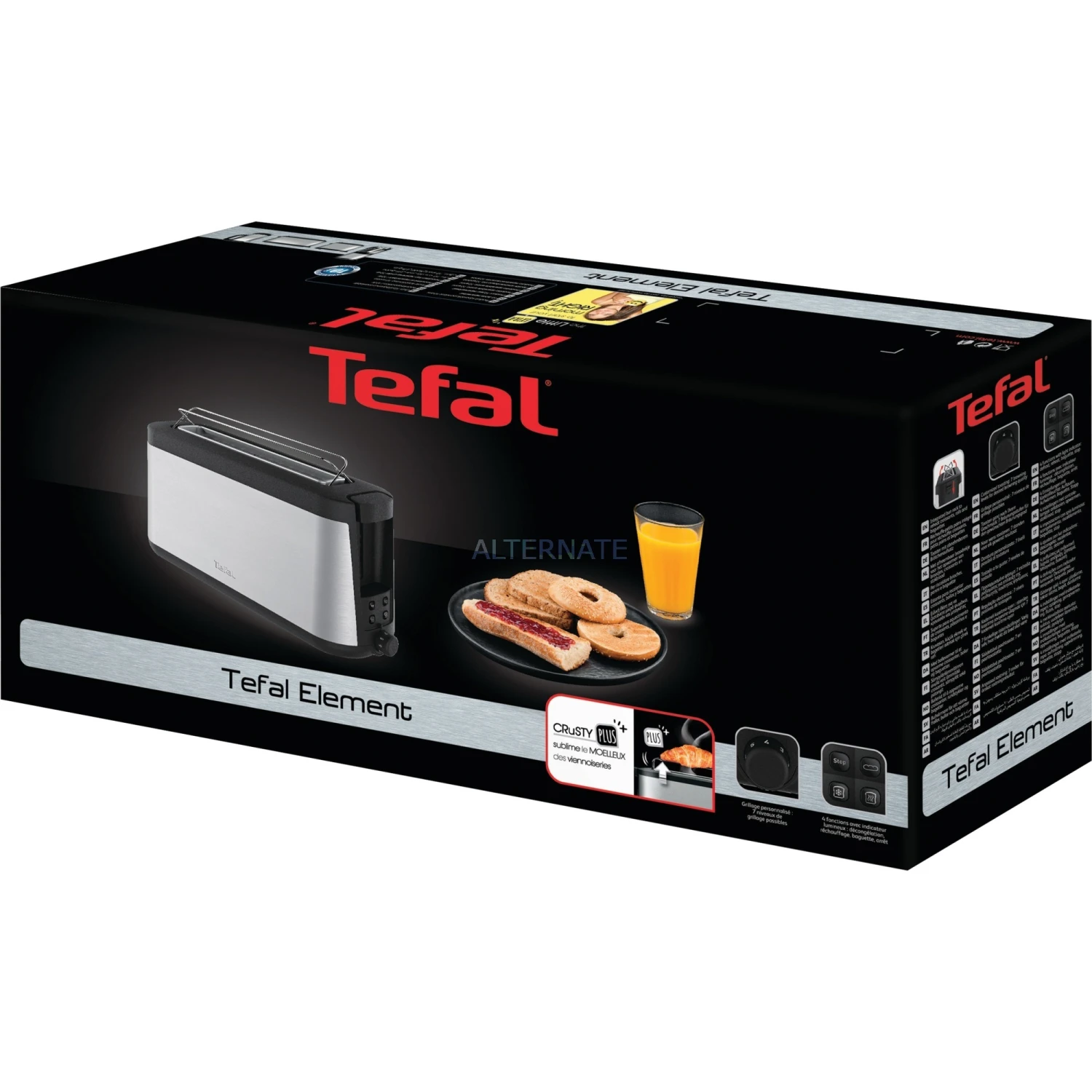 Tefal Langschlitz-Toaster TL 4308 (edelstahl/schwarz) 6 Tefal Langschlitz-Toaster TL 4308 (edelstahl/schwarz) – Bild 4