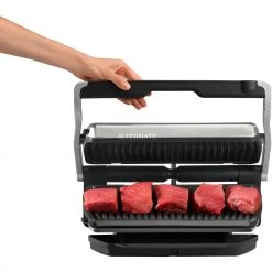 Kontaktgrills Tefal Optigrill XL GC724D, Kontaktgrill (edelstahl (gebürstet)/schwarz, 2.000 Watt) -Kochen & Backen Soldes Tefal Optigrill XL GC724D Kontaktgrill@@9gghdt12 5