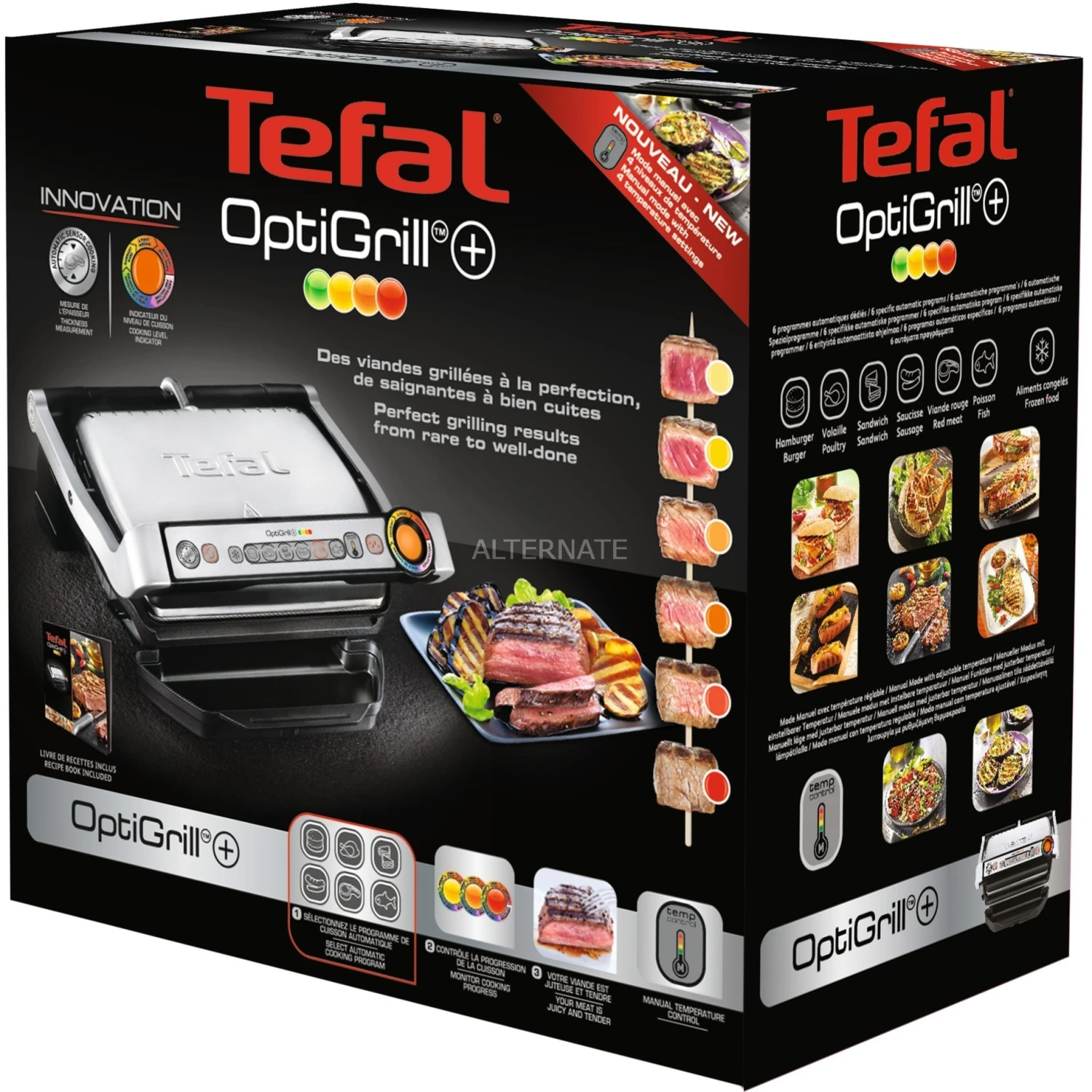 Kontaktgrills Tefal Optigrill+ GC712D34, Kontaktgrill (silber/schwarz, 2.000 Watt) 7 Kontaktgrills Tefal Optigrill+ GC712D34, Kontaktgrill (silber/schwarz, 2.000 Watt) – Bild 5