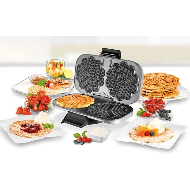 Unold Doppel-Waffelautomat 48241, Waffeleisen (silber, Retail) 7 Unold Doppel-Waffelautomat 48241, Waffeleisen (silber, Retail) – Bild 5