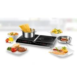 Unold Induktions-Doppelkochplatte Elegance (schwarz/silber) -Kochen & Backen Soldes Unold Induktions Doppelkochplatte Elegance@@1187856 4